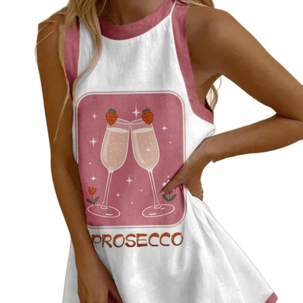 XL Womens Prosecco Tank Dress